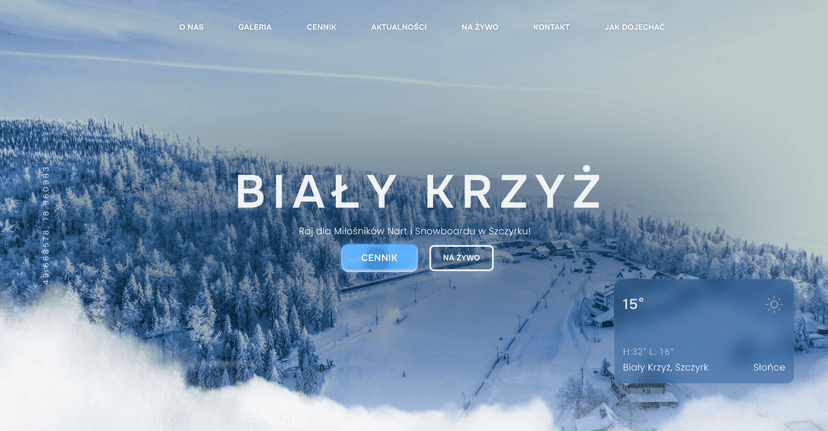 Sekcja hero bialy-krzyz.com.pl